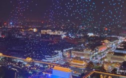 西安五一城墙无人机表演