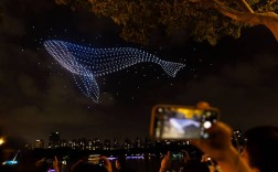 夜空的白色无人机灯，是何物在闪烁？