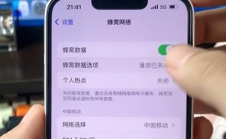 iphone蜂窝移动网络