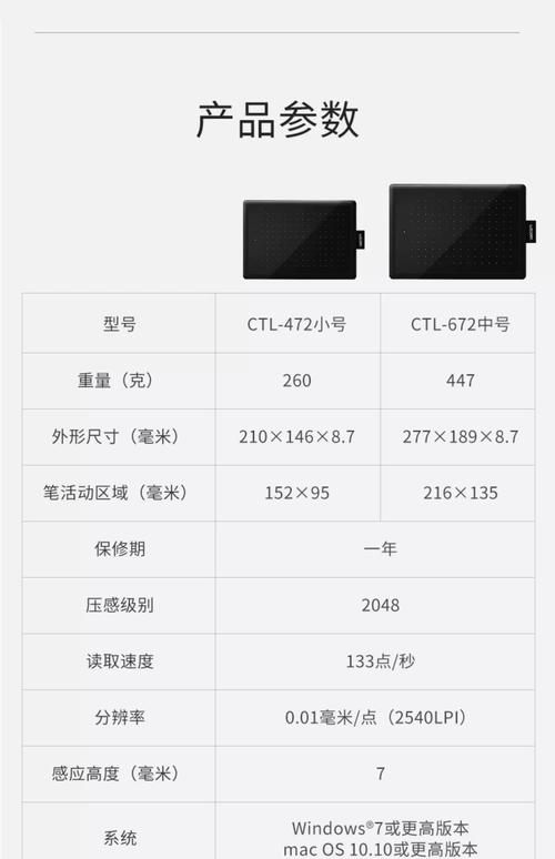 Wacom平板核心参数如何选？-图1