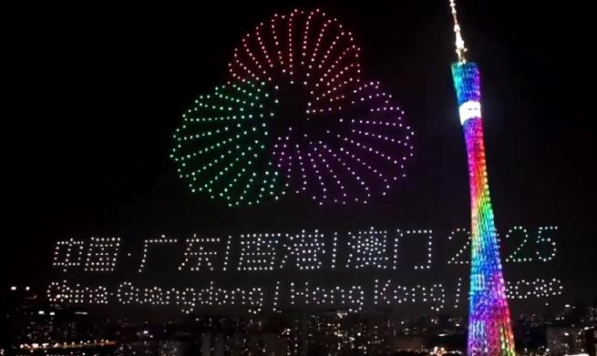 广州千架无人机如何点亮夜空？-图1